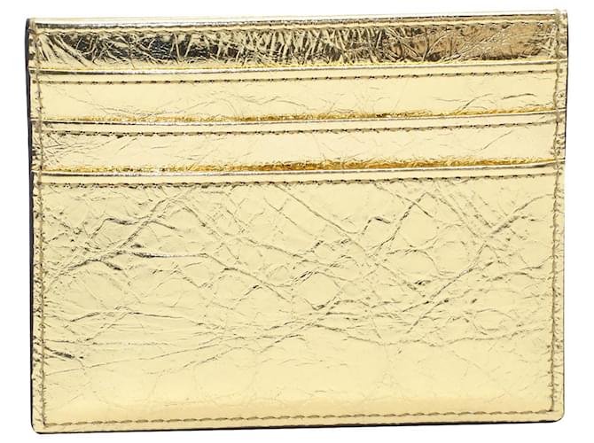 Mulberry Card Holder in Gold Leather Golden  ref.465163