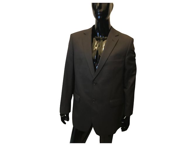 Autre Marque TED LAPIDUS Herren Jacke aus Wolle Dunkelbraun