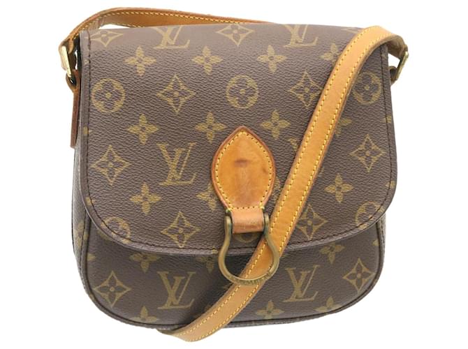 Saint cloud vintage cloth handbag Louis Vuitton Brown in Cloth