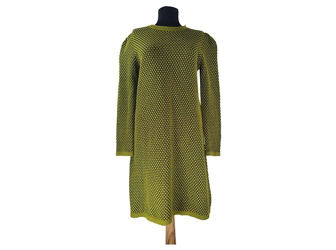 Vestido de algodón verde Cos M