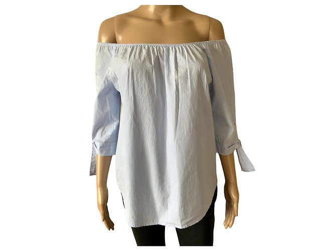 Autre Marque Rich & Royal Baumwollshirt Weiß Blau