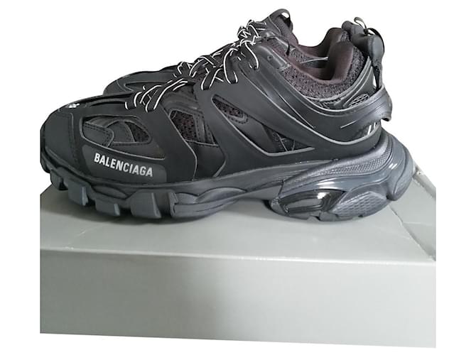 Balenciaga track sneakers black Nylon ref.465930 - Joli Closet