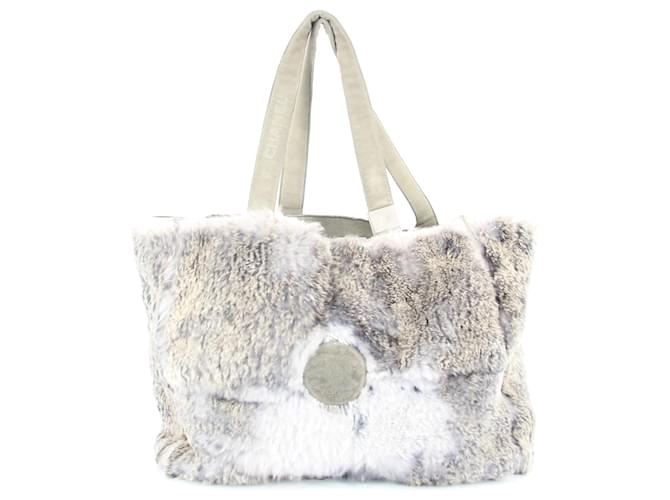 Chanel Grey Fur Tote ref.466090 Joli Closet