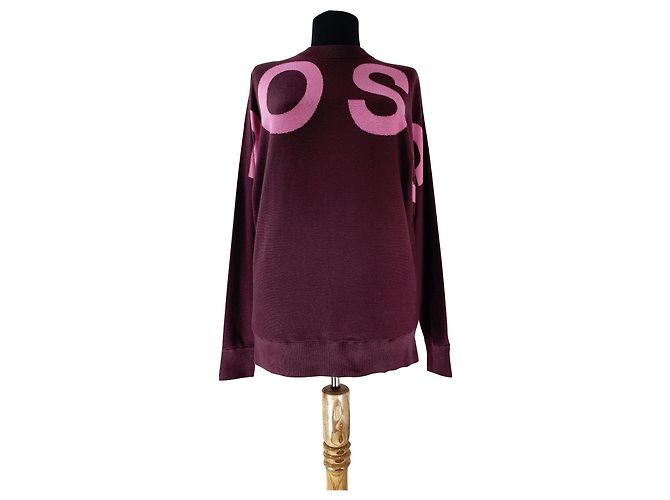 Hugo Boss Pullover Lila Rosa Baumwolle Wolle S Pink