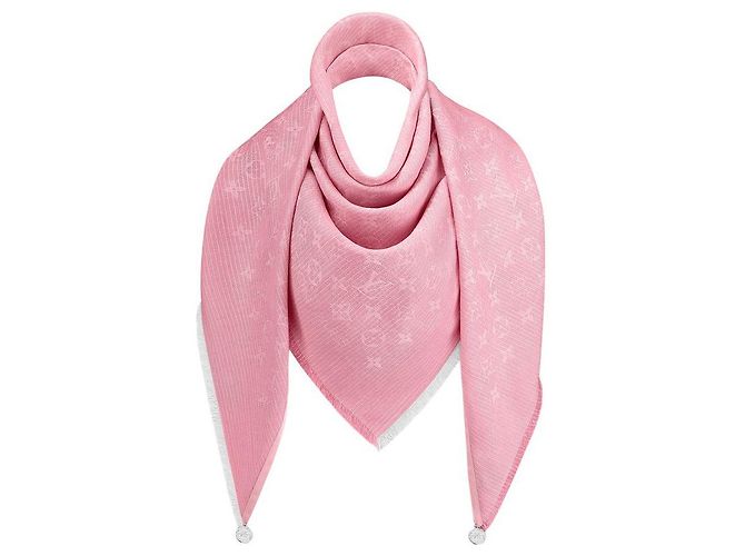 Louis Vuitton LV Denim-Monogramm-Schal Pink