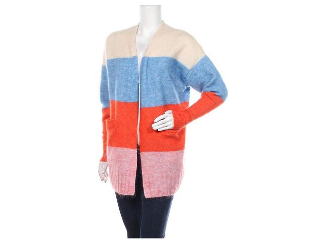 & Other Stories Gestreifte Strickjacke Mehrfarbig Wolle Mohair Mehrfarben