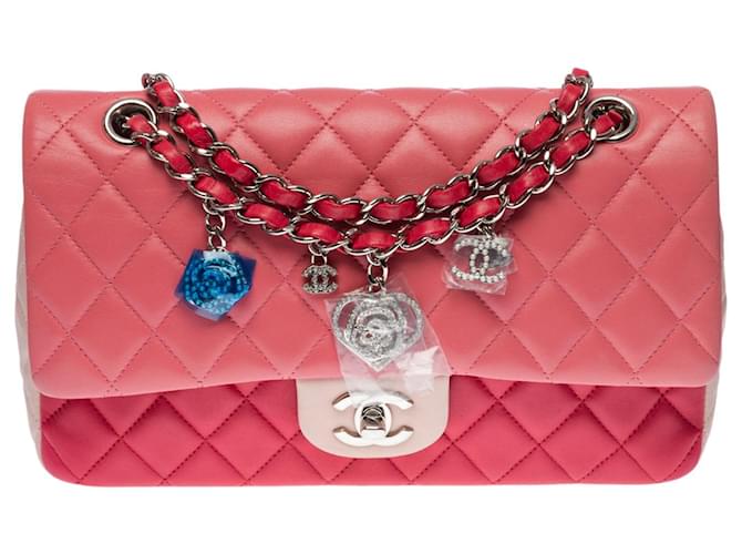 Chanel Limited Edition Lambskin Quilted Charms Double Flap Bag
