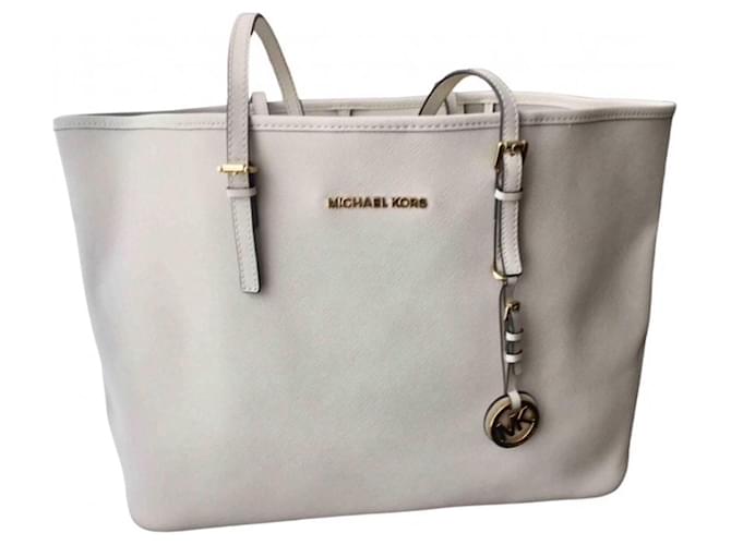 Michael Kors Sac Jet Set par Micheal Kors Cuir Crème Blanc cassé  ref.466219