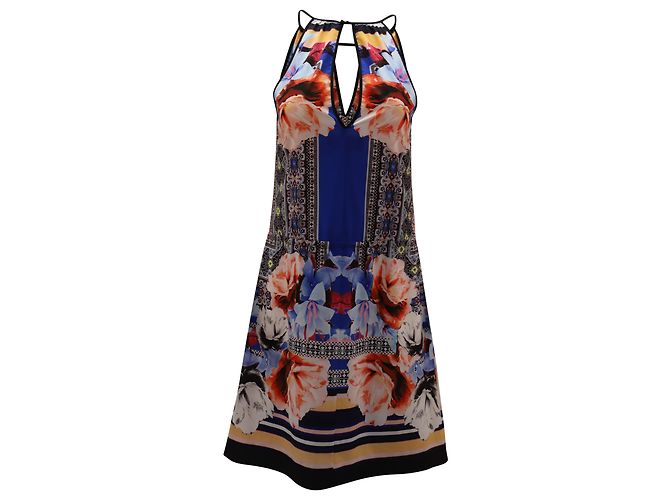 Clover Canyon Printed Keyhole Dress in Multicolor Polyester
