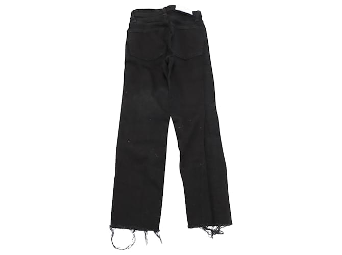 Re/Done Stove Pipe Jeans in Black Cotton  ref.466308