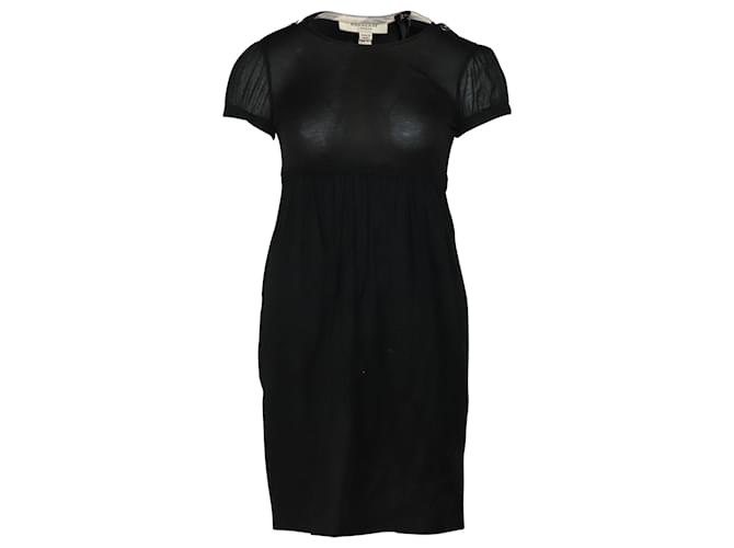 Burberry See Through Mini Dress in Black Cotton  ref.466318