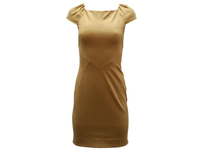 Diane Von Furstenberg Sheath Mini Dress in Brown Wool  ref.466322