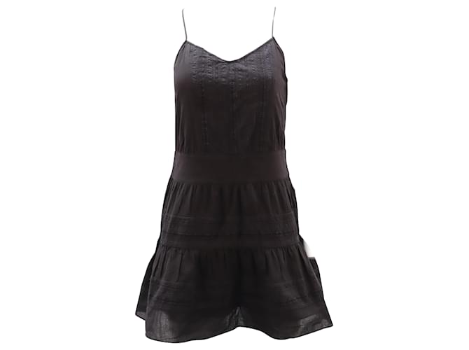 Frame Denim Frame Le Lace Tank Dress in Black Cotton  ref.466323