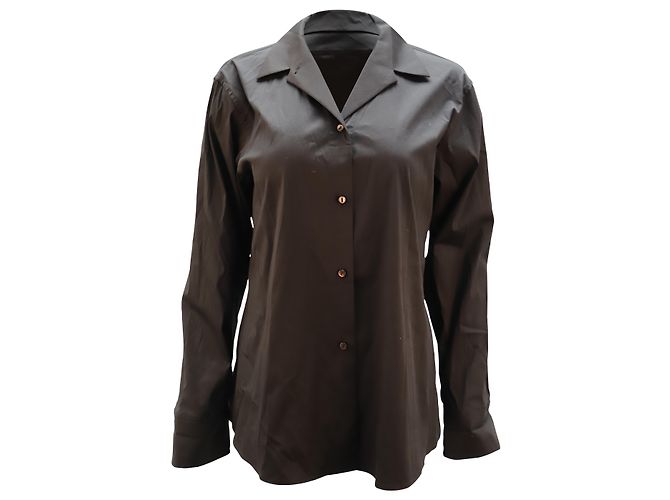 Camisa Jil Sander de algodón negro con botones