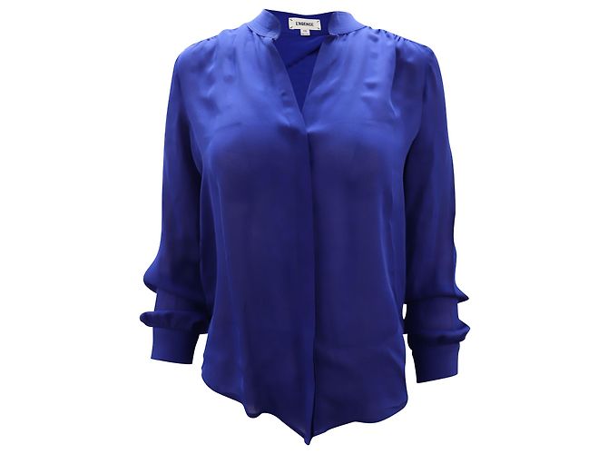 L'agence Bianca Blouse en Soie Bleue