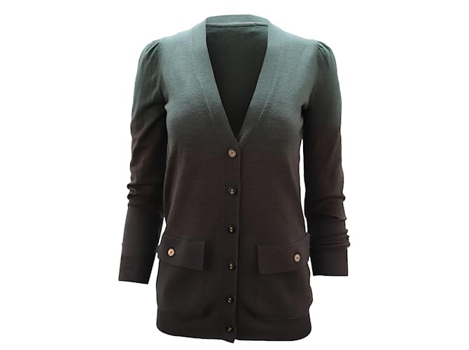 Stella Mc Cartney Stella McCartney Cardigan mangas bufantes em lã verde  ref.466363