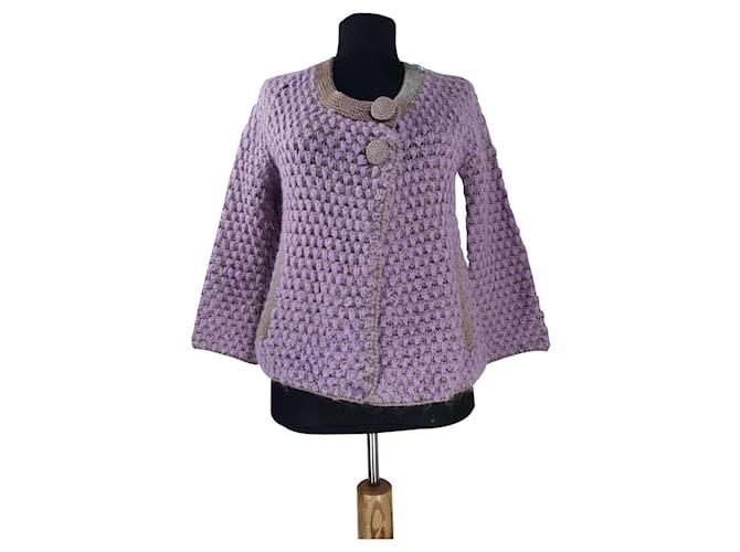 By Malene Birger Knitwear Purple Wool Nylon Acrylic Mohair  ref.466413