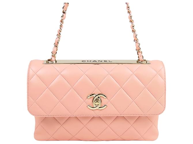 Chanel Pink CC Timeless Lambskin Leather Shoulder Bag ref.466472