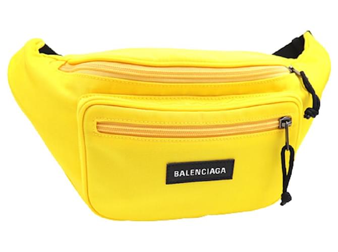 [Usado] [Unused item] Balenciaga [BALENCIAGA] Explorer Belt Pack Yellow Nylon Crossbody Shoulder Waist Pouch Belt Bag 482389 9TY45 7111 RIÑONERA EXPLORER AMARILLA Amarillo  ref.466572