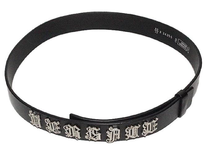 [Used] GIANNI VERSACE Gianni Versace VERSACE logo studs leather belt black size 80/32 vintage at that time  ref.466626