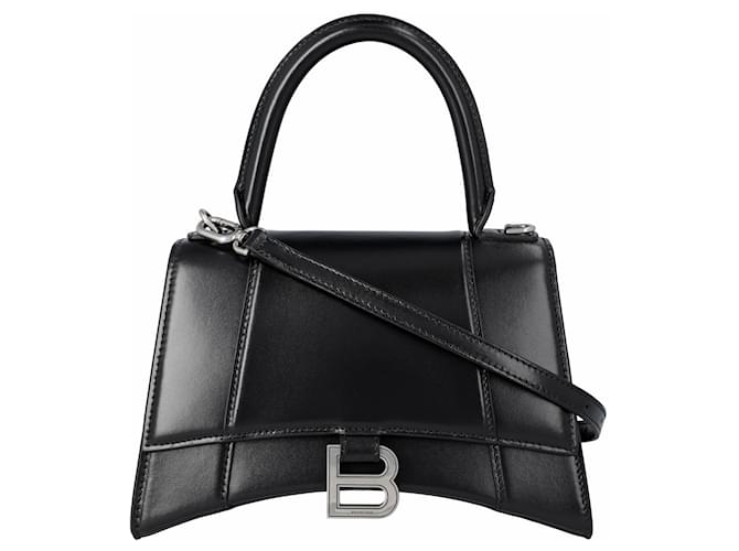 Balenciaga small Hourglass bag in shiny calf leather Black ref.466767 ...