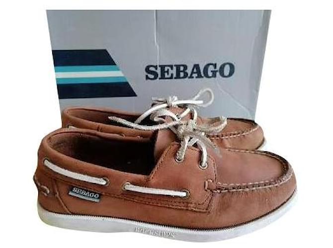 Sebago Dockside Cuir Caramel  ref.466875