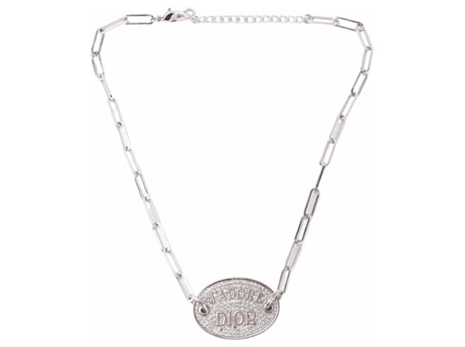 Collana girocollo J'adore Dior Silver hardware Metallo  ref.466896