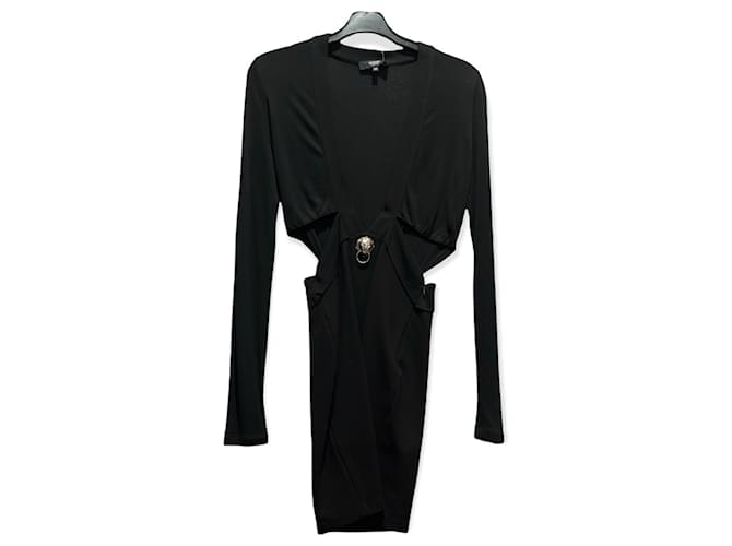 Versace Dresses Black Acrylic  ref.467151