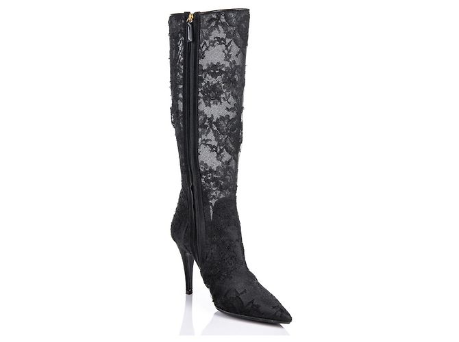 Valentino Garavani Schwarze Stiefel mit hohem Absatz von Valentino
