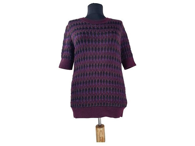 Cos Pullover Lila Wolle Viscose Dunkelviolett 