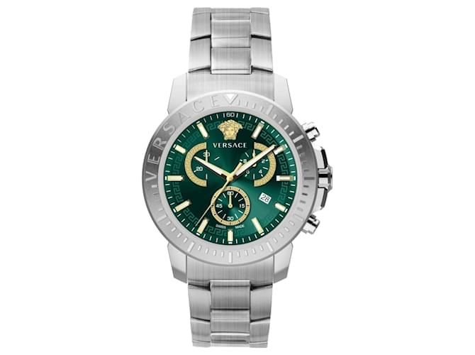 Versace New Chrono Bracelet Watch Metallic  ref.467809