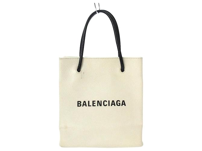 Balenciaga Sac cabas Cuir Blanc  ref.468000