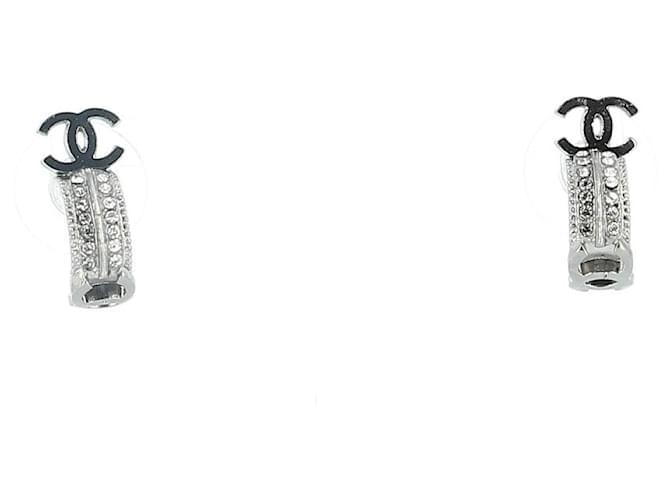 Chanel earrings Silvery Silver  ref.468278