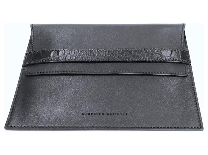 Giuseppe Zanotti Leather Clutch Bag Black  ref.468405