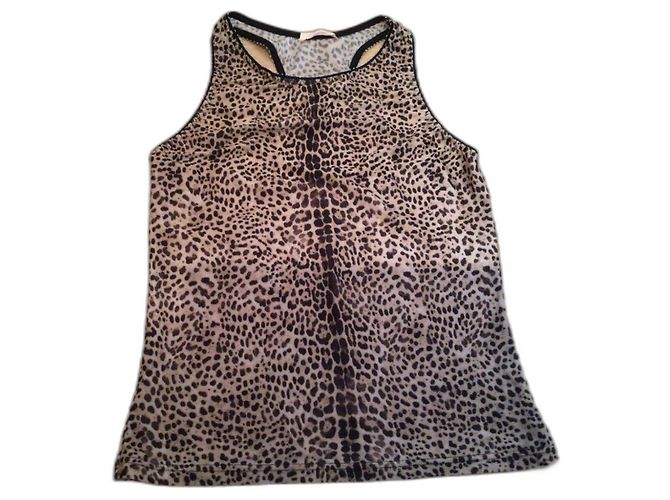 Top Roberto Cavalli con Stampa Pantera Marrone Nero
