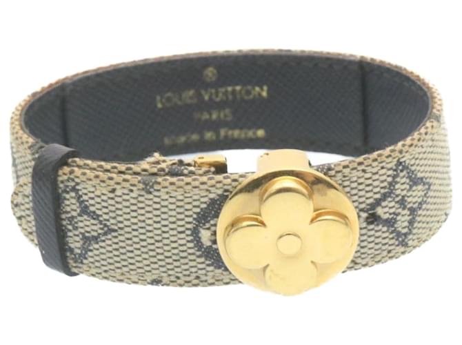 LOUIS VUITTON Monogram Mini Goodluck Bracelet Blue M64542 LV Auth