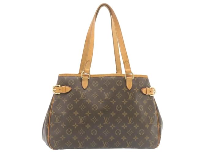 AUTH LOUIS VUITTON MONOGRAM BATIGNOLLES HORIZONTAL M51154 SHOULDER BAG BROWN