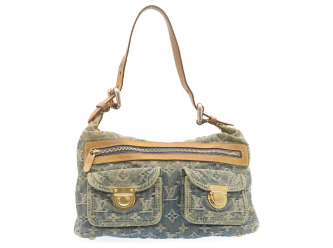 Louis Vuitton baggy denim bag shoulder bag M95049 blue monogram