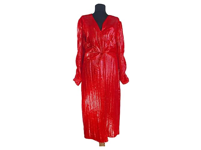 Diane Von Furstenberg Dresses Red Polyester  ref.468882