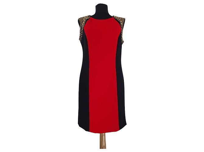 Kleid Michael Kors Rot Schwarz