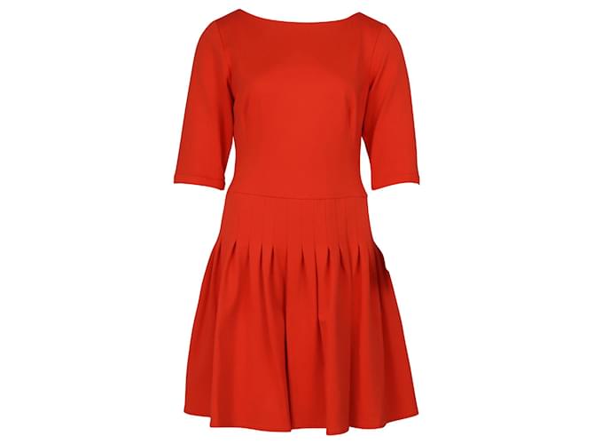 Issa Pleated Dress in Orange Viscose Cellulose fibre  ref.469150