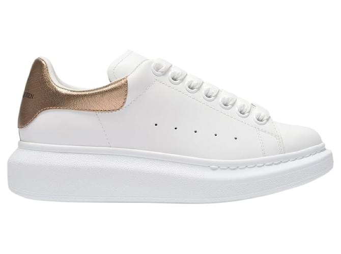 Oversized Sneakers - Alexander Mcqueen - White/Pink Gold - Leather  ref.469210