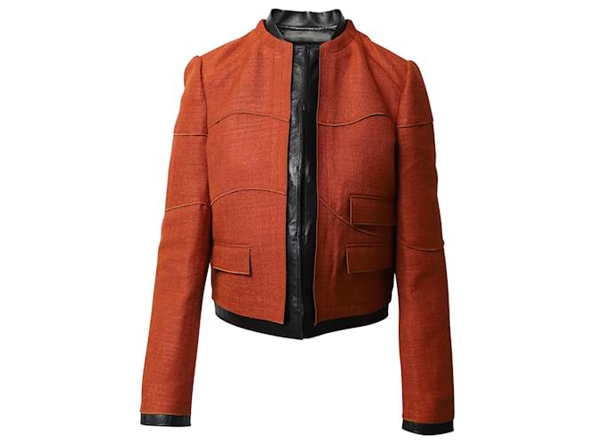 Proenza Schouler Tweed Jacket in Orange Canvas Cloth  ref.469211