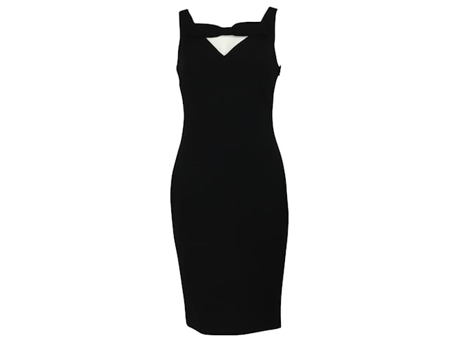 Boutique Moschino Bandage Cutout Sleeveless Dress in Black Triacetate Synthetic  ref.469243