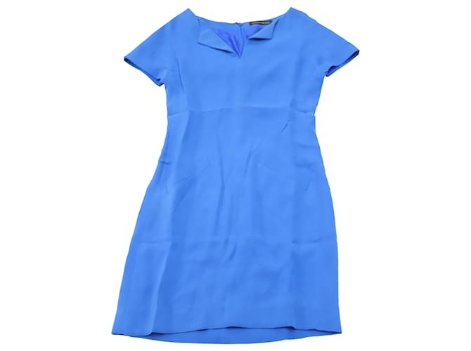 Balenciaga Shift Dress in Blue Silk  ref.469259