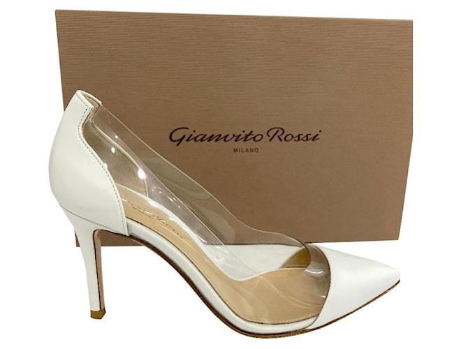 Gianvito Rossi leather pvc pumps new White  ref.469336