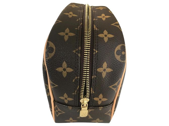 Louis Vuitton Pencil Case Dark Brown Cloth