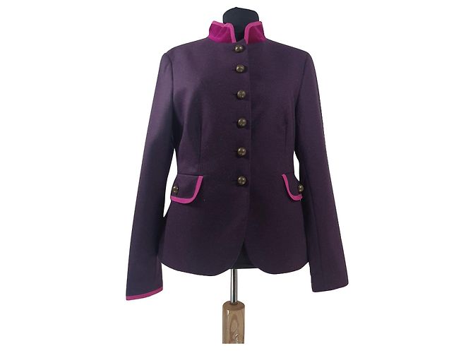 Autre Marque Reitmayer Blazer aus Wolle Dunkelviolett