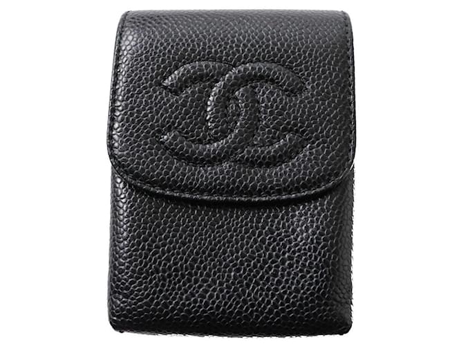 Chanel - Black Caviar 'CC' Cigarette Case