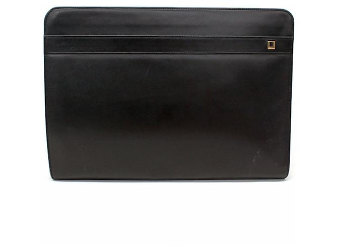 Alfred Dunhill [Occasion] Dunhill Leather Clutch Bag ◆ noir / noir / noir / affaires / trajets quotidiens / hommes / sac Cuir  ref.469658